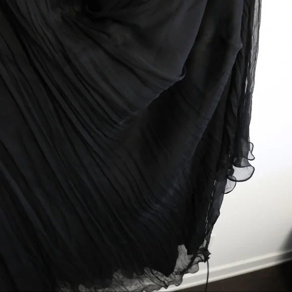 Tadashi Shoji evening dress black gown upscale chic maxi long event gala lace 16 - Picture 6 of 8